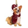 Design Toscano Welsh Corgi Holiday Dog Ornament Sculpture JH576337